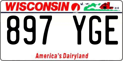 WI license plate 897YGE