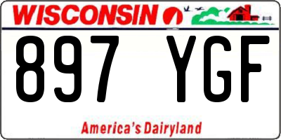 WI license plate 897YGF