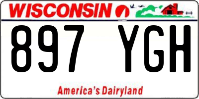 WI license plate 897YGH