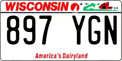 WI license plate 897YGN