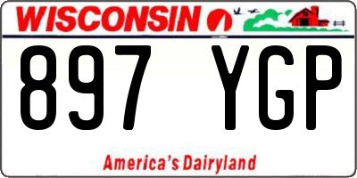 WI license plate 897YGP