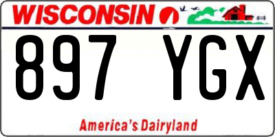 WI license plate 897YGX