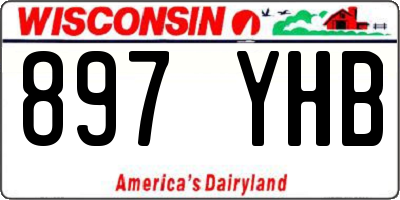 WI license plate 897YHB