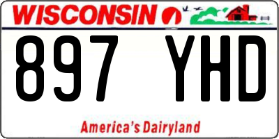 WI license plate 897YHD