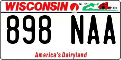 WI license plate 898NAA