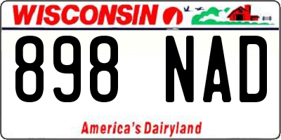 WI license plate 898NAD