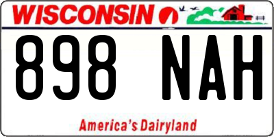 WI license plate 898NAH