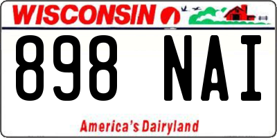 WI license plate 898NAI