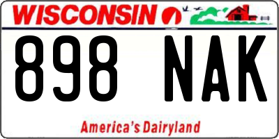 WI license plate 898NAK