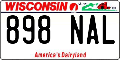 WI license plate 898NAL