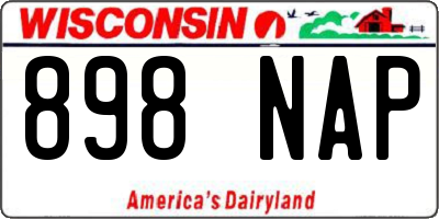 WI license plate 898NAP