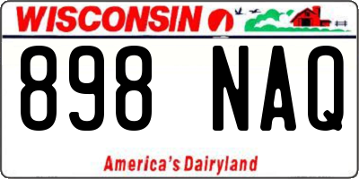 WI license plate 898NAQ