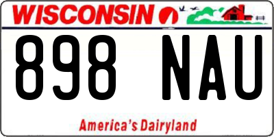WI license plate 898NAU