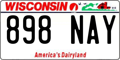 WI license plate 898NAY