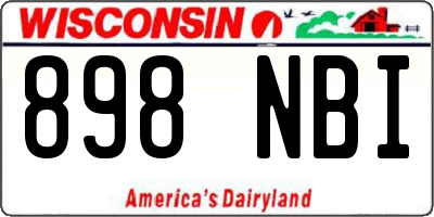 WI license plate 898NBI