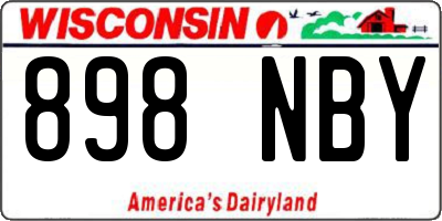 WI license plate 898NBY