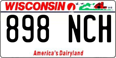 WI license plate 898NCH