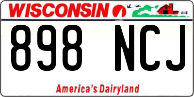 WI license plate 898NCJ