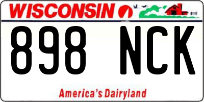 WI license plate 898NCK