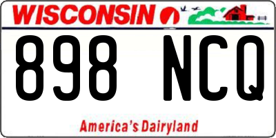 WI license plate 898NCQ