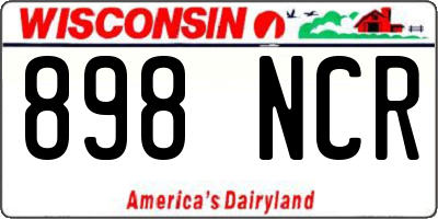 WI license plate 898NCR