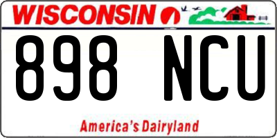 WI license plate 898NCU