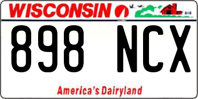 WI license plate 898NCX