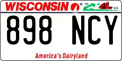 WI license plate 898NCY