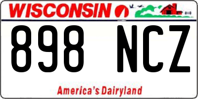 WI license plate 898NCZ