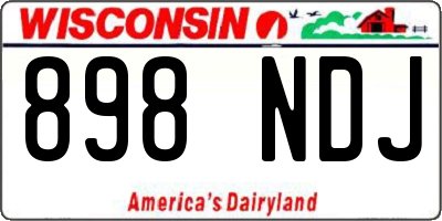 WI license plate 898NDJ