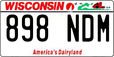 WI license plate 898NDM