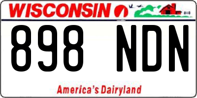 WI license plate 898NDN