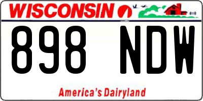 WI license plate 898NDW
