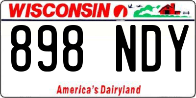 WI license plate 898NDY
