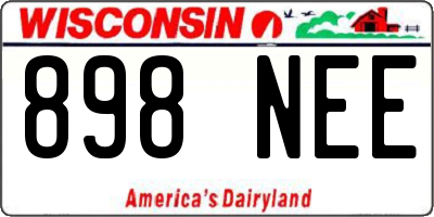 WI license plate 898NEE