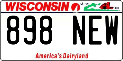 WI license plate 898NEW