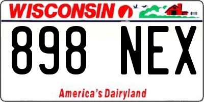 WI license plate 898NEX