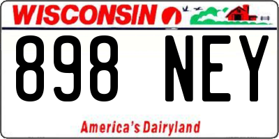 WI license plate 898NEY