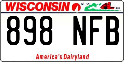 WI license plate 898NFB
