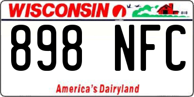 WI license plate 898NFC