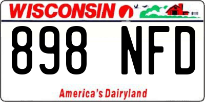 WI license plate 898NFD