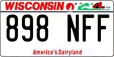 WI license plate 898NFF