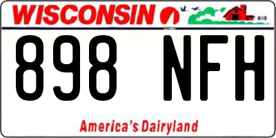 WI license plate 898NFH