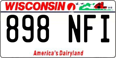 WI license plate 898NFI