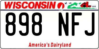 WI license plate 898NFJ
