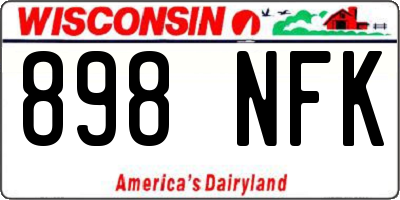 WI license plate 898NFK