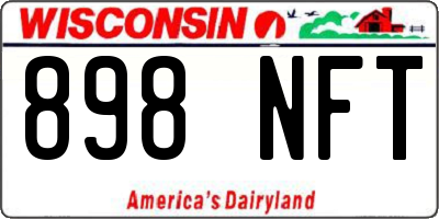 WI license plate 898NFT