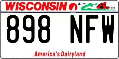 WI license plate 898NFW