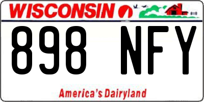 WI license plate 898NFY