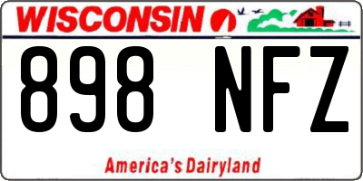 WI license plate 898NFZ